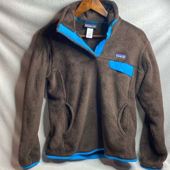Patagonia blue and brown pullover jacket size medium - Picture 1 of 3